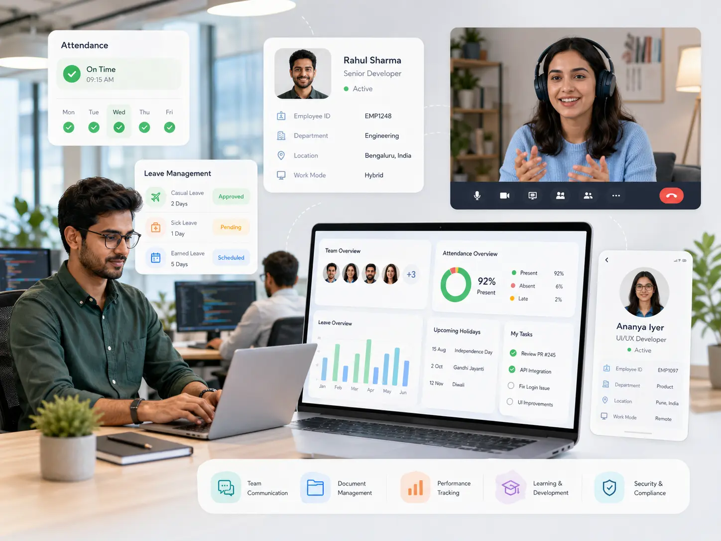 Hybrid IT team HR setup