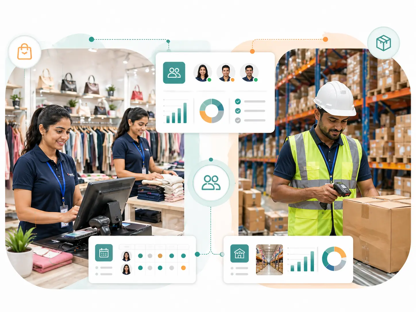 Retail warehouse and store HR setup