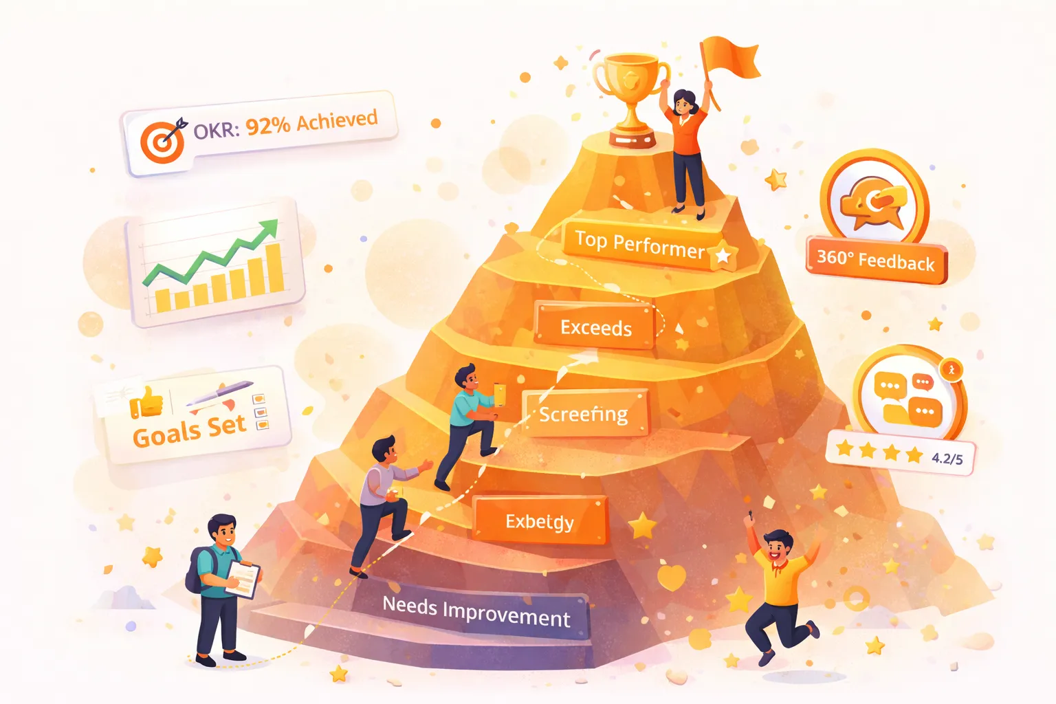 Performance management software Bangalore — OKR tracking and appraisal dashboard