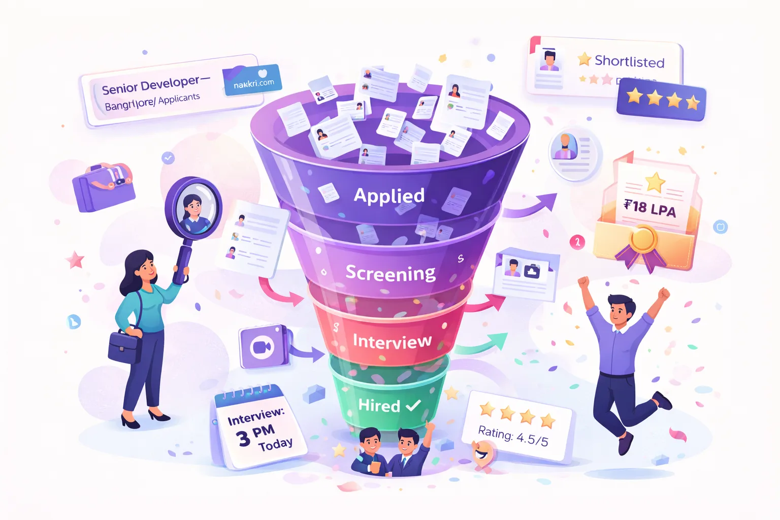 Recruitment software Bangalore — hiring pipeline and ATS dashboard