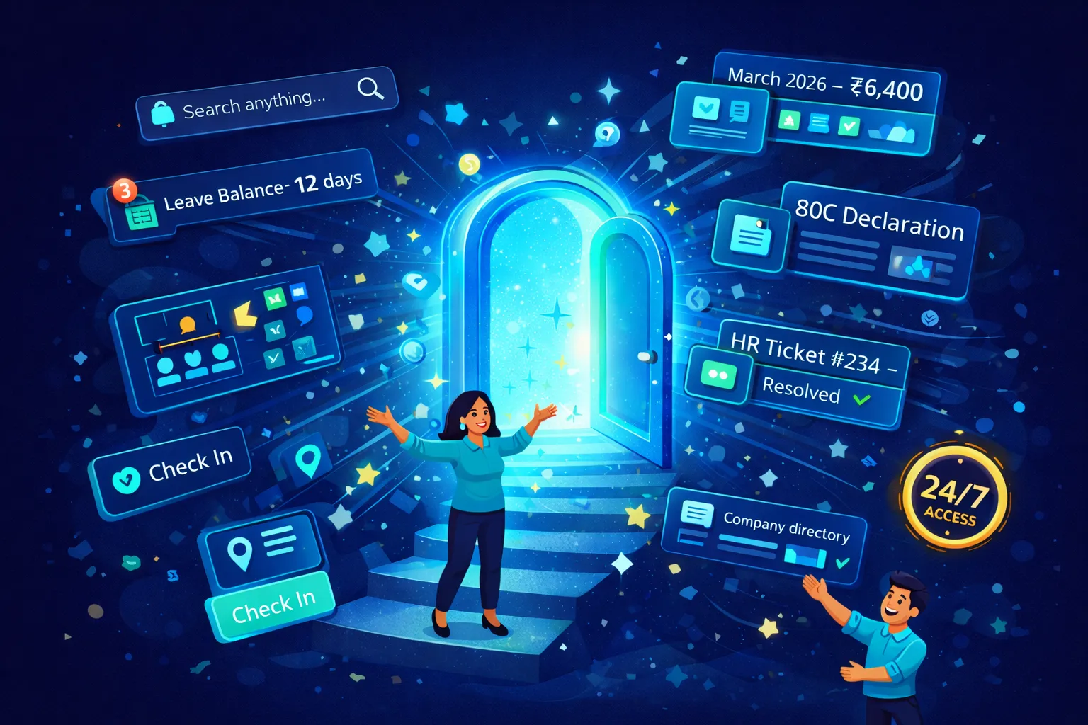 Employee self-service portal Bangalore — payslip, leave and HR ticket access